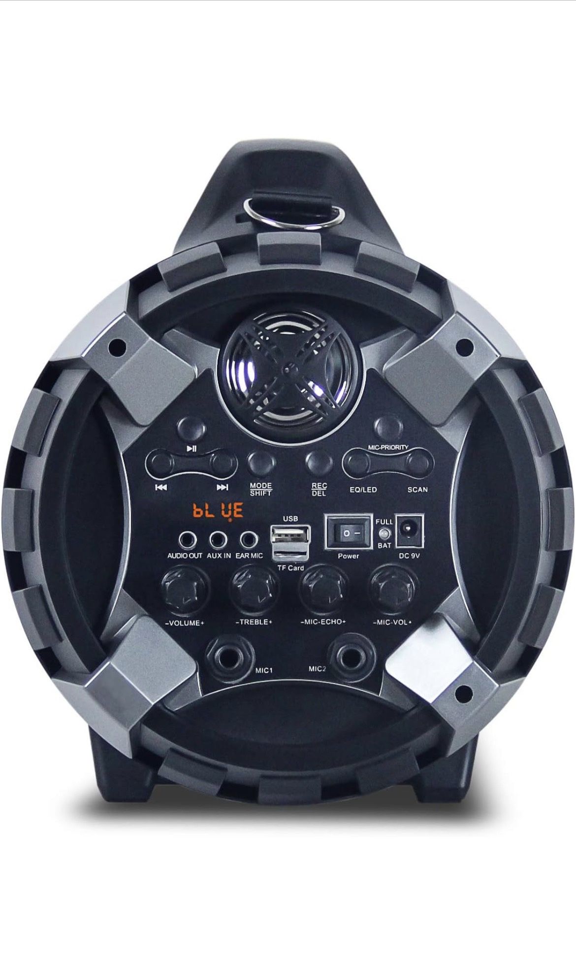 NEM Wireless Portable Boom Box Stereo High Performance Bluetooth Speaker Mobi7e, NFC, USB Recording, Rechargeable Battery, LED Lights, AUX Input, FM R