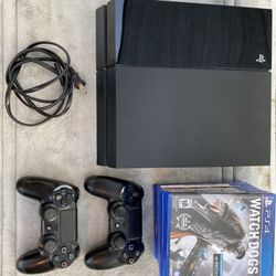 PS4 With 2 Controllers and 8 Games