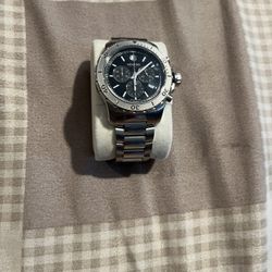 Movado Men's Watch Series 800 Silver with Black Dial