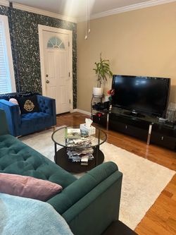 Glass TV stand