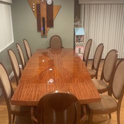 Italian Dinning Table With Chairs And Buffet Table