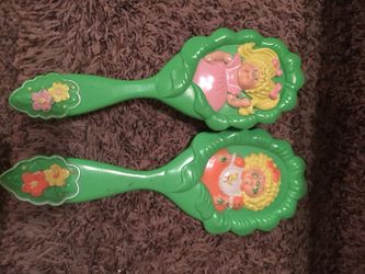 Vintage Cabbage Patch Brush and Mirror Set