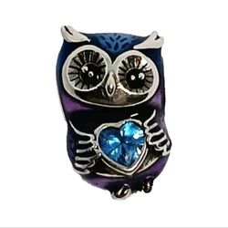 Beautiful   European Style Owl Charm Fits Pandora Bracelets 
