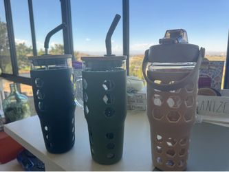 🥤 Glass Tumbler Cups – Set of 3 🥤 💲 $12 for all 3 (sold together)