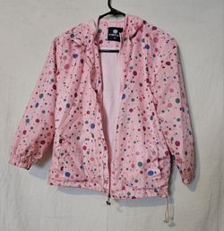 MGEOY Girls Rain Jacket Lightweight Waterproof Hooded Cotton Lined Raincoat Windbreaker for Kid