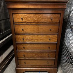 Mid-Century French Lingerie Chest with Pull-Out Top Section