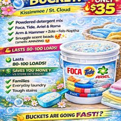 Laundry Powdered Detergent Bucket 