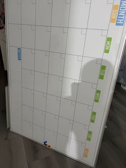 30* 50* Monthly Calendar Whiteboard with Aluminum Frame