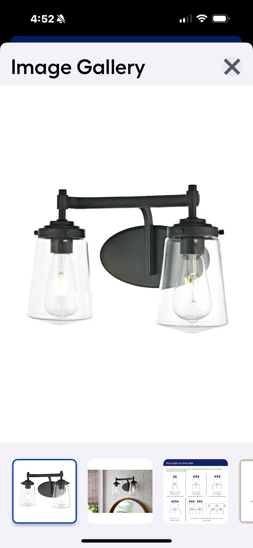 Allen& Roth Wyatt 14.3-in 2 Light Vanity Bar Aged Bronze Finish Clear Glass Shades