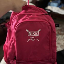Nike Fuchsia Bright Pink Softball Backpack Nike Red Black Swoosh  XXL Duffle Bag NEW