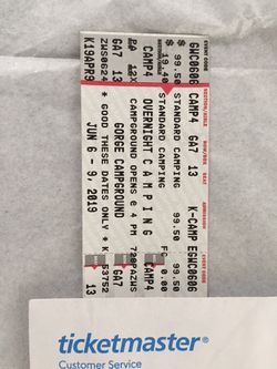 The dead and company camping pass 30$ below face value