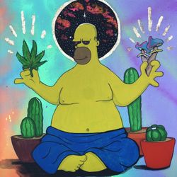Simpsons Trippy Painting