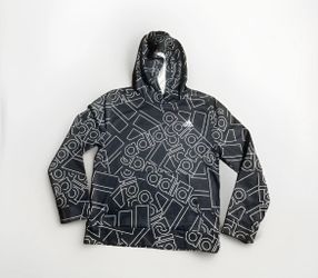 Adidas All Over Print Hoodie Youth Size L 14-16 Pullover Sweatshirt