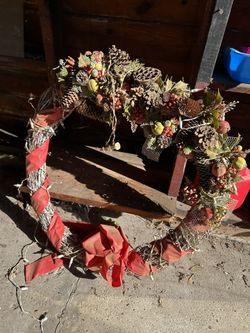 Old Large Christmas Wreath