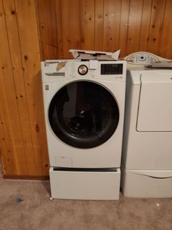 LG Front Load Washing Machine with Pedestal