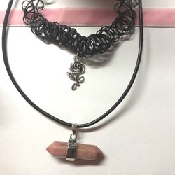 The rose choker and necklaces bundle