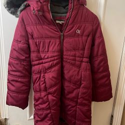 8/10 Girls Warm Calvin Kline Jacket With Hood