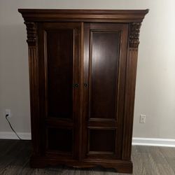 Dark Wood TV Armoire