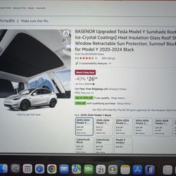 Tesla Model Y Sunshade Roof Tesla model Y