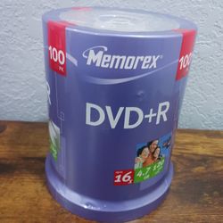 New Memorex DVD+R 100 Pack 120 min 2008 4.7 GB 16x Spindle Recordable Blank Disc