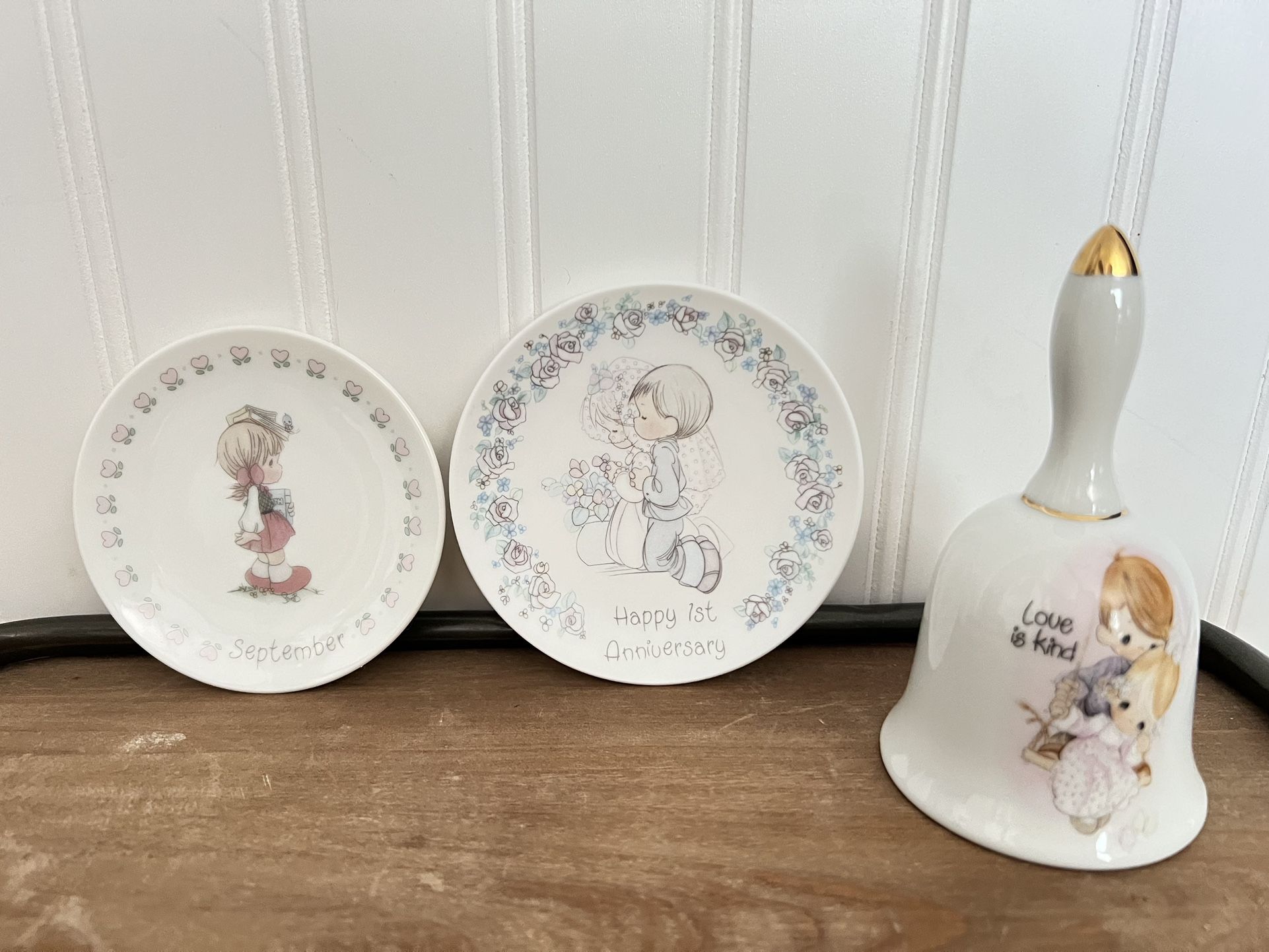 Precious Moments Bell Love Is Kind Boy Girl On Swing Vintage Swinging Enesco Collectible