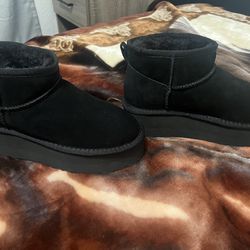 Platform Ankle Fur Boots