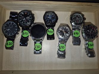 Men’s Stainless Steel Timepiece Bundle – 7-Piece Mixed Style Collection