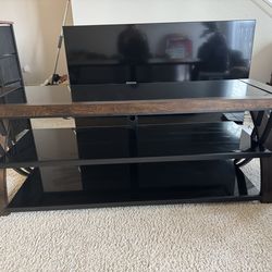Modern Dark Wood TV Stand