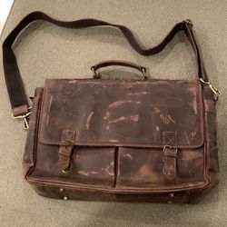 Leather Briefcase 💼 Genuine Italian 🇮🇹 