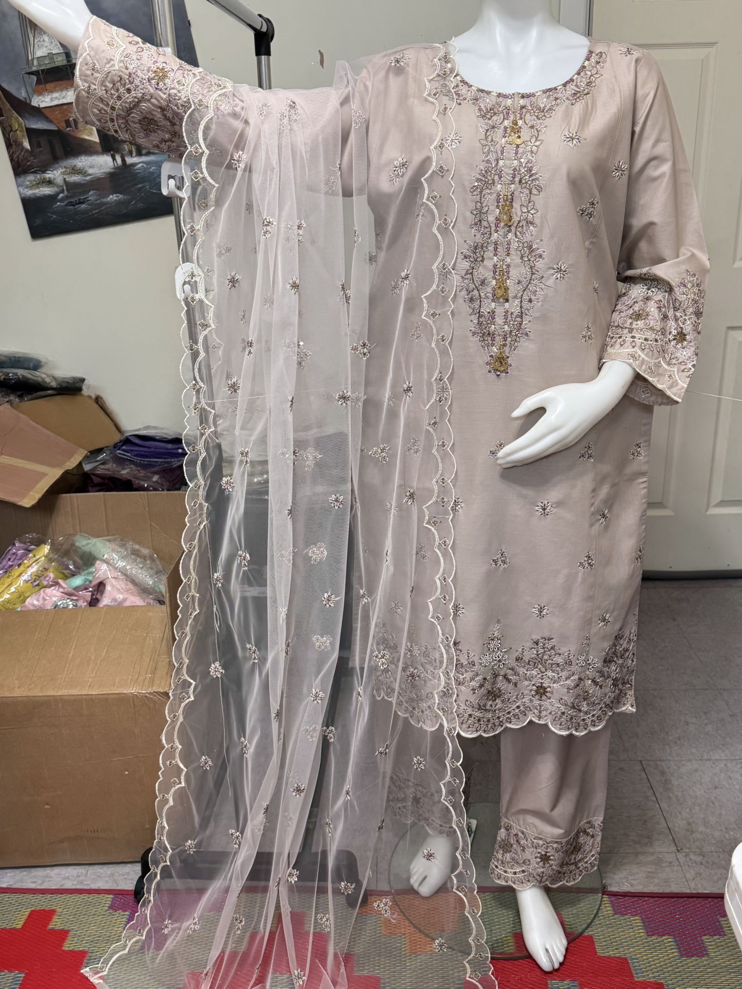 Cotton Party Wear Dress . Price Firm