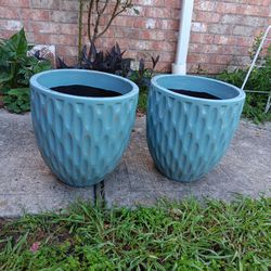 2  Clay Planters 