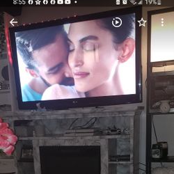 50 Inch Tv With Jail Broken Fire Stick 