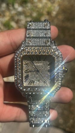 Cartier santos iced out