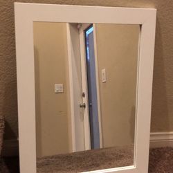 White brand new mirror