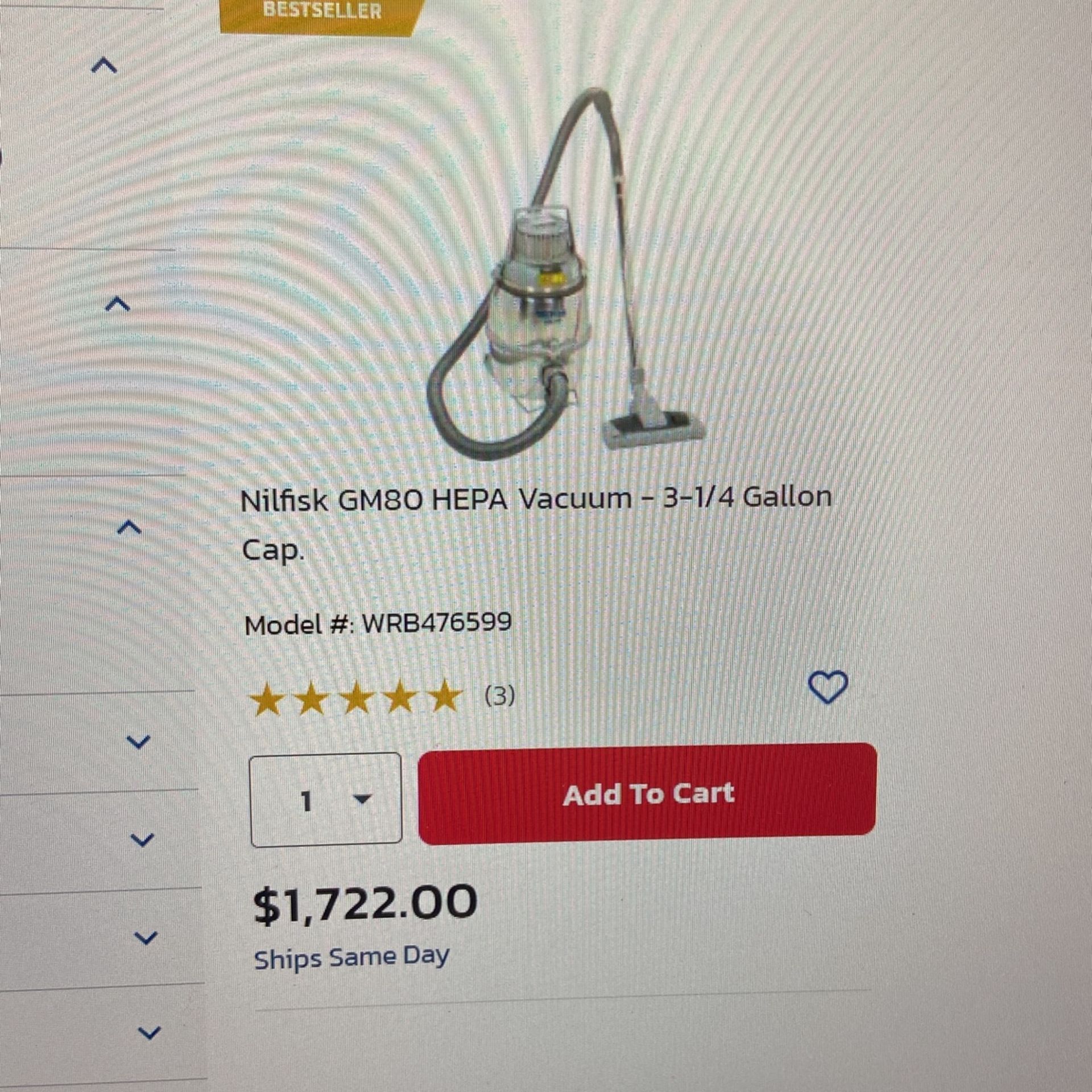 Nilfisk GM80 Hepa vacuum