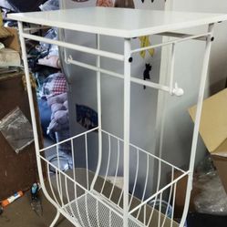 New Decorative Wood And Metal Bathroom Storage Cabinet 