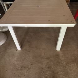 Square White Outdoor Table