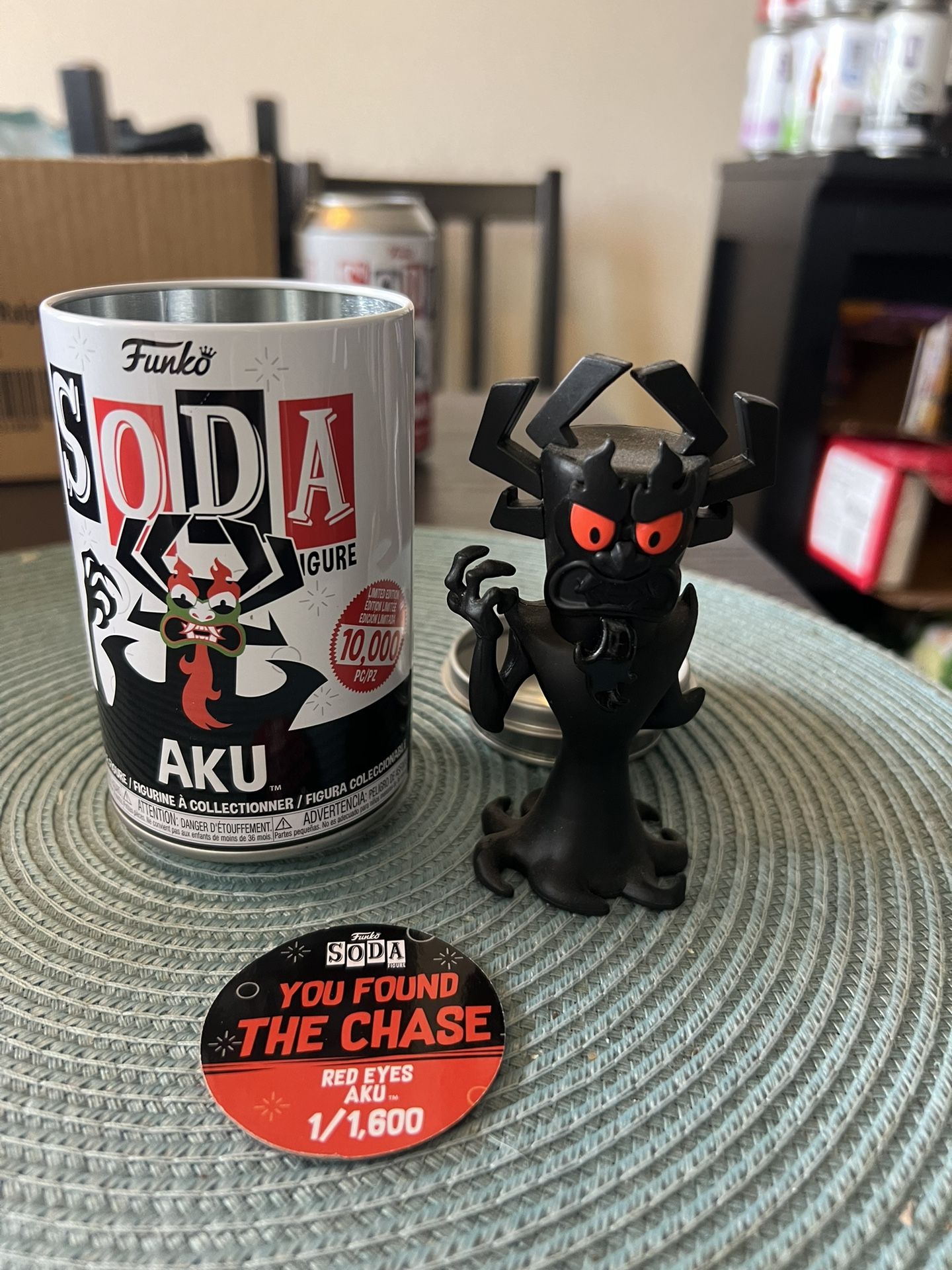 CHASE LIMITED EDITION RED EYES Aku Samurai Jack Funko Soda LE Vaulted Cartoon TV