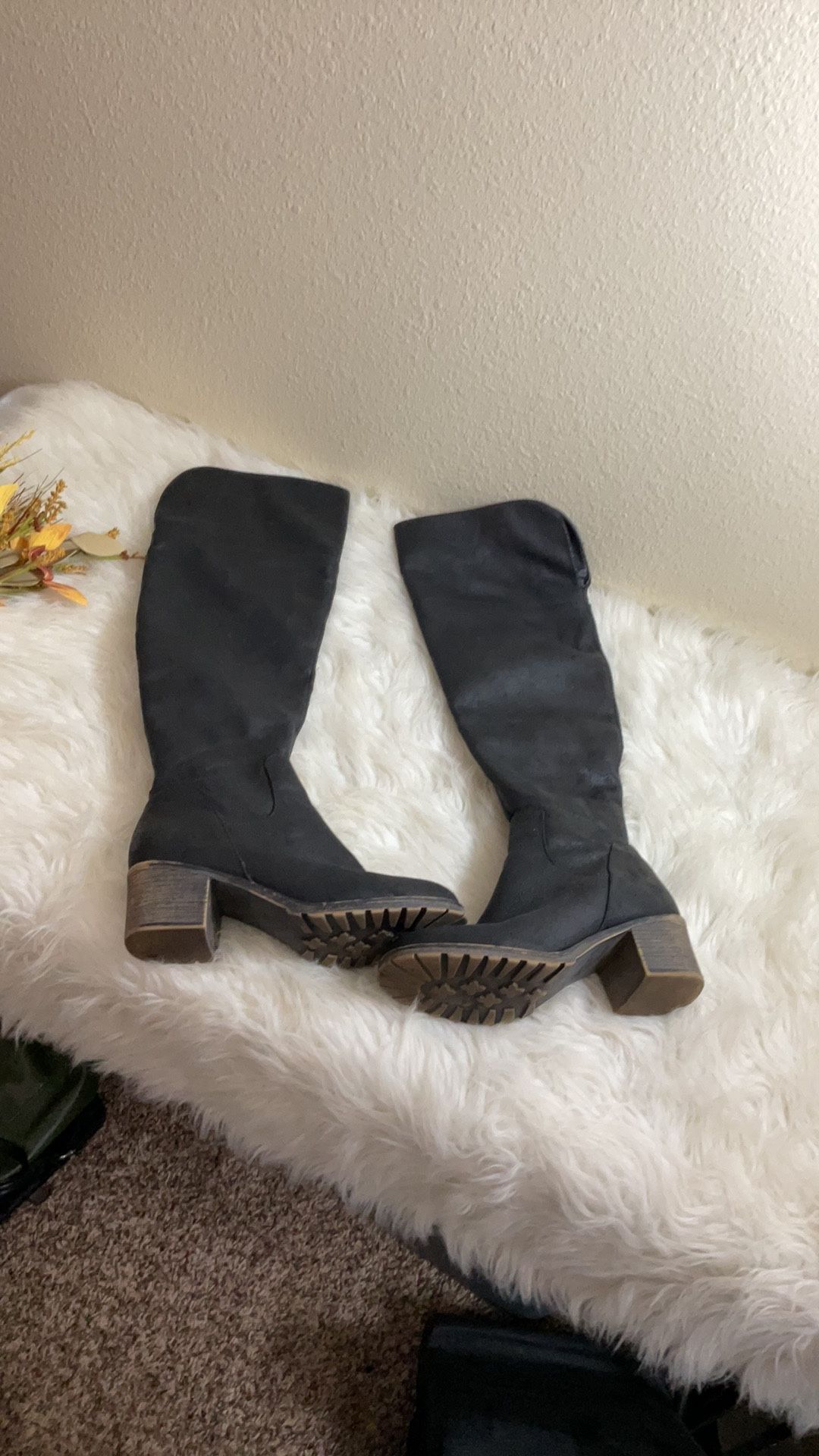 SO Black Over The Knee Boots Sz 9.5