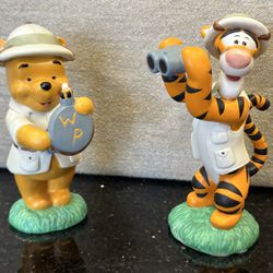 Disney Winnie the Pooh safari Tigger and Pooh porcelain figurines