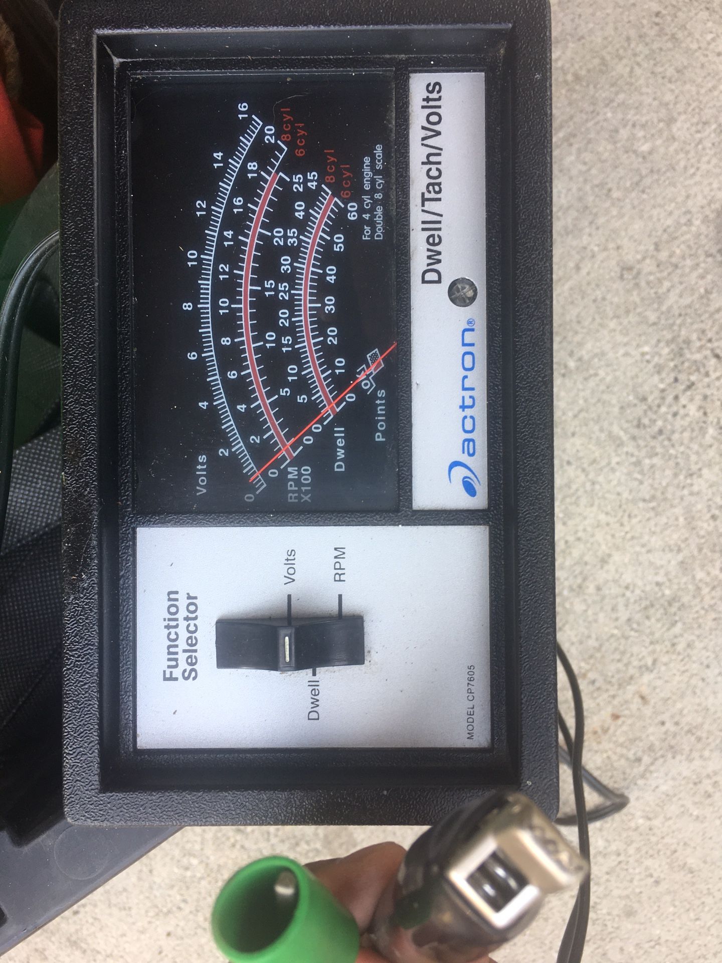 Actron CP7605 Dwell/Tach/Volt Meter Tester, RPM + Ignition Dwell Angle