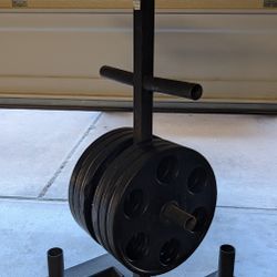 Weight tree with (6) 45 lb plates