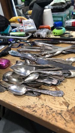 Antique silverware