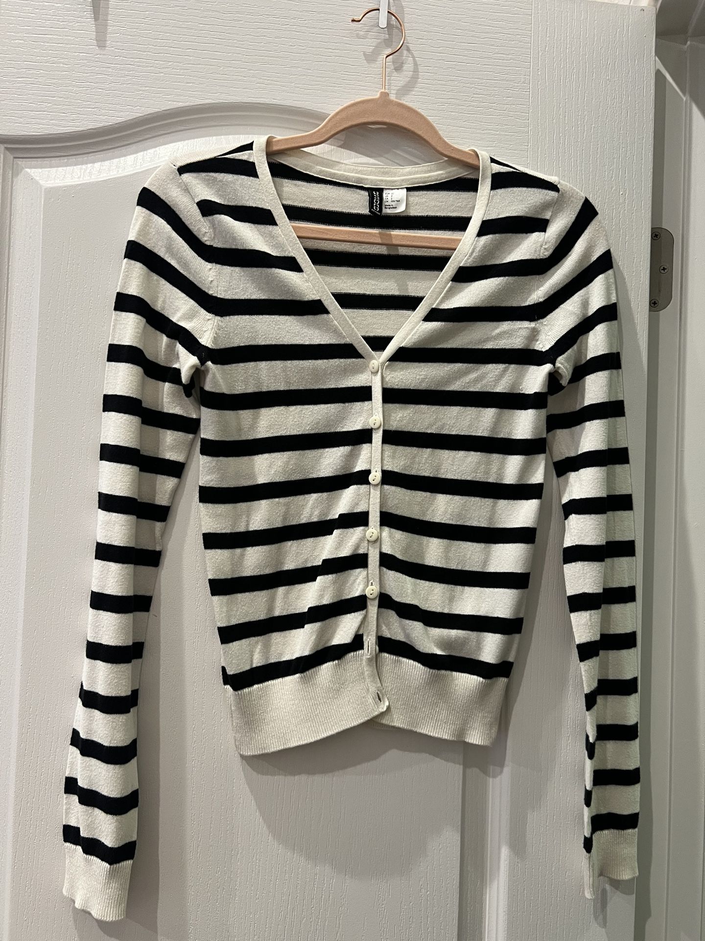 S Black & White Cardigan