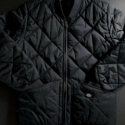 Dickies Quilted Diamond Water Resistant Navy Blue Bomber Jacket 