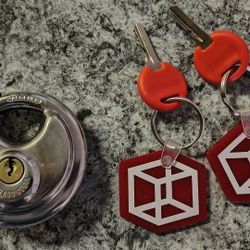 Storage Lock With Two Keys - Like New