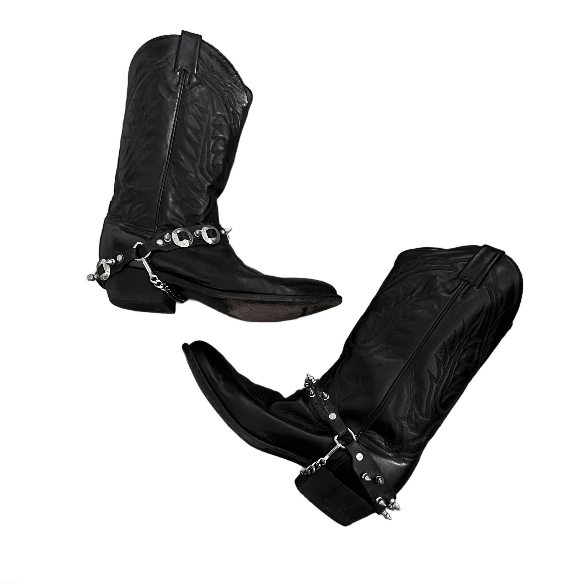 Tony Lama 2995 Black Leather Western Cowboy Boots