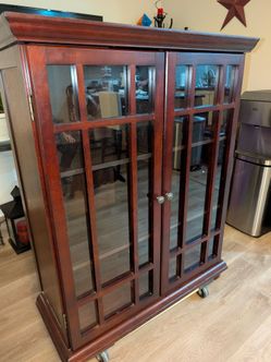 Bookshelf with glass
