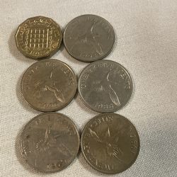Foreign coins all six coins 15$