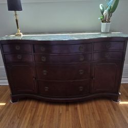 Vintage 10 drawer Dresser ( solid wood)